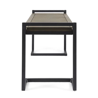 Hopkins Acacia & Iron Bench - Christopher Knight Home 4 Hopkins Acacia & Iron Bench - Christopher Knight Home - Image 2