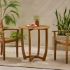 Carina Round Acacia Wood Accent Table - Teak - Christopher Knight Home -Outdoor Furniture Store GUEST a3831a38 06f8 4a9d bb82 30fcb42a5f95