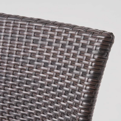 Newcastle 7pc Wood & Wicker Dining Set - Dark Brown - Christopher Knight Home 5 Newcastle 7pc Wood & Wicker Dining Set - Dark Brown - Christopher Knight Home - Image 3