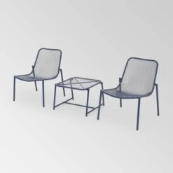 Bucknell 3pc Iron Modern Chat Set - Christopher Knight Home -Outdoor Furniture Store GUEST a53f02c2 0292 4578 bebe 4521b44d761c