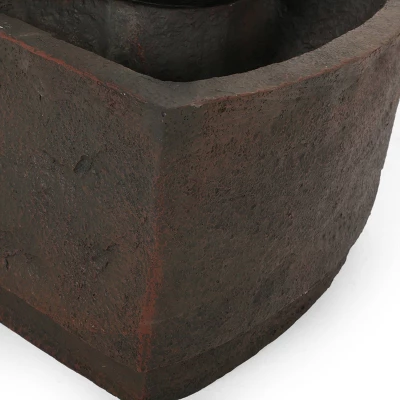 30.75" Bochas Faux Stone Fountain - Christopher Knight Home 7 30.75" Bochas Faux Stone Fountain - Christopher Knight Home - Image 5