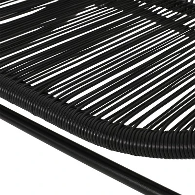 Condessa Patio Hammock Weave Loveseat Bench - Black - Christopher Knight Home 6 Condessa Patio Hammock Weave Loveseat Bench - Black - Christopher Knight Home - Image 4