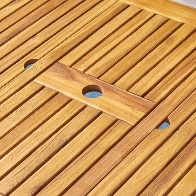 Hayes 7pc Wood & Wicker Expandable Dining Set - Natural/Brown - Christopher Knight Home 7 Hayes 7pc Wood & Wicker Expandable Dining Set - Natural/Brown - Christopher Knight Home - Image 5