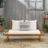 Sedona Wooden Loveseat - Teak/White - Christopher Knight Home -Outdoor Furniture Store GUEST acab575f c376 43cf 95a2 3167db65ba21