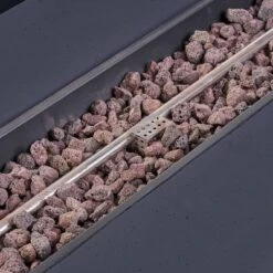 Cape Coral 3pc Aluminum And Rectangular MGO Fire Table Set - Gray - Christopher Knight Home -Outdoor Furniture Store GUEST adc16923 e570 4499 9137 ba485d2dd65b