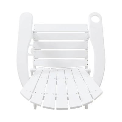 2pk Bellwood Outdoor Acacia Wood Folding Adirondack Chairs White - Christopher Knight Home 6 2pk Bellwood Outdoor Acacia Wood Folding Adirondack Chairs White - Christopher Knight Home - Image 4