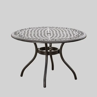 Hallandale Sarasota 5pc Cast Aluminum Patio Dining Set - Bronze - Christopher Knight Home 4 Hallandale Sarasota 5pc Cast Aluminum Patio Dining Set - Bronze - Christopher Knight Home - Image 2