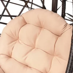 Cayuse Wicker Tear Drop Hanging Chair - Brown/Tan - Christopher Knight Home -Outdoor Furniture Store GUEST b3679443 322f 41cd 9c13 c397d630e41a