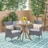 Jillian 3pc Acacia Wood & Wicker Bistro Set - Gray/Gray/Silver - Christopher Knight Home -Outdoor Furniture Store GUEST b74c14cf 9a51 4332 951f 26101de61ee9