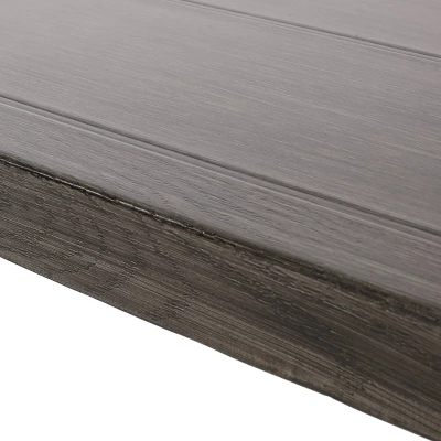 Pointe Outdoor Modern Industrial Aluminum Rectangle Dining Table - Gray/Matte Black - Christopher Knight Home 7 Pointe Outdoor Modern Industrial Aluminum Rectangle Dining Table - Gray/Matte Black - Christopher Knight Home - Image 5