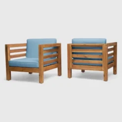 Oana 2PK Acacia Wood Club Chairs - Christopher Knight Home -Outdoor Furniture Store GUEST bc130fd6 0831 41d2 b658 666819a578f8