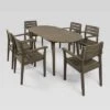 Christopher Knight Home 7pc Stamford Acacia Patio Dining Set Gray -Outdoor Furniture Store GUEST bd43b47e a27d 4b1d 9633 4b29d64a54f5