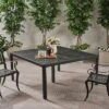 Tahoe Square Aluminum Modern Woven Accents Dining Table - Christopher Knight Home