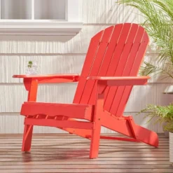 Malibu Outdoor Acacia Wood Adirondack Chair Red - Christopher Knight Home -Outdoor Furniture Store GUEST be6ac285 7fbd 4082 9d56 11c8b7c90de4