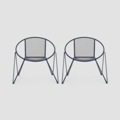 Georgia 2PK Iron Modern Club Chair - Christopher Knight Home -Outdoor Furniture Store GUEST c08a1b6d 6932 443f 9bd4 9949bd1a2335