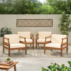 Aston 4pk Acacia Wood Mid-Century Modern Club Chair - Teak/Cream - Christopher Knight Home 9 Aston 4pk Acacia Wood Mid-Century Modern Club Chair - Teak/Cream - Christopher Knight Home -Outdoor Furniture Store GUEST c0ff2ddf 63d2 4497 85e6 eb70fc89fd5d