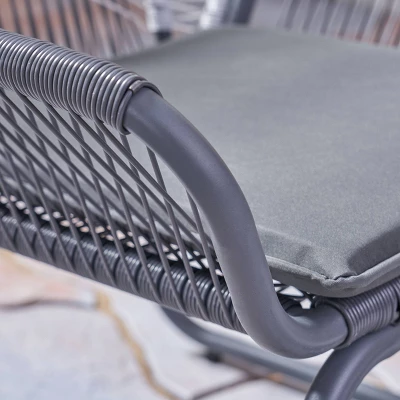 Milan 2pk Steel Club Chairs - Gray/White - Christopher Knight Home 6 Milan 2pk Steel Club Chairs - Gray/White - Christopher Knight Home - Image 4