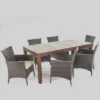 Lincoln 7pc Acacia Wood & Wicker Patio Dining Set - Dark Brown - Christopher Knight Home -Outdoor Furniture Store GUEST c1e3f069 c0a8 4ed8 90ff 0c3dafdfddcf