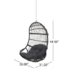 Richards Outdoor/Indoor Wicker Hanging Chair With 8 Foot Chain (No Stand) - Gray/Dark Gray - Christopher Knight Home -Outdoor Furniture Store GUEST c22b0706 a19f 4a81 b202 62820d87b310