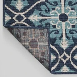 7'10" X 10' Morocco Trellis Outdoor Rug Navy/Blue - Christopher Knight Home -Outdoor Furniture Store GUEST c86dfd67 6286 429d 8594 b738f2643d2b