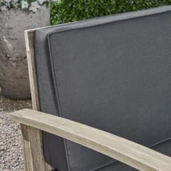 Perla 2pk Acacia Wood Club Chairs Light Gray/Dark Gray - Christopher Knight Home -Outdoor Furniture Store GUEST cac22ee5 2022 4904 a18f eb98742ff1d1