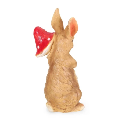 24" Concrete Hogeland Outdoor Rabbit Garden Statue - White And Brown - Christopher Knight Home 5 24" Concrete Hogeland Outdoor Rabbit Garden Statue - White And Brown - Christopher Knight Home - Image 3