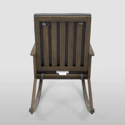 Gus 2pk Acacia Wood Rocking Chair - Christopher Knight Home 4 Gus 2pk Acacia Wood Rocking Chair - Christopher Knight Home - Image 2