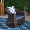 Big Sur Wicker Patio Swivel Chair - Multi-Brown/Navy Blue - Christopher Knight Home -Outdoor Furniture Store GUEST d148ba23 02be 41f5 96fe b505ba02b568
