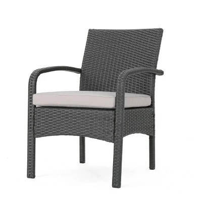 Cordoba 4pc Wicker Patio Chat Set With Cushions - Christopher Knight Home 5 Cordoba 4pc Wicker Patio Chat Set With Cushions - Christopher Knight Home - Image 3