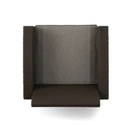 Jennings 5pc Faux Wicker Chat Set With Fire Pit - Brown/Mixed Beige - Christopher Knight Home -Outdoor Furniture Store GUEST dc17e8eb cc7e 4698 9e16 cdb73789feba