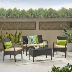 Cordoba 4pc Wicker Patio Chat Set With Cushions - Christopher Knight Home 13 Cordoba 4pc Wicker Patio Chat Set With Cushions - Christopher Knight Home -Outdoor Furniture Store GUEST e289ff1a e069 4484 b773 678db516baf3