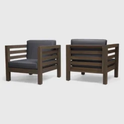 Oana 2PK Acacia Wood Club Chairs - Christopher Knight Home -Outdoor Furniture Store GUEST e991d2d6 bf1d 4f0c 8ce9 6f2536b6d32b