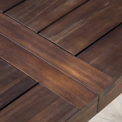 Della Rectangle Acacia Dining Table - Christopher Knight Home 4 Della Rectangle Acacia Dining Table - Christopher Knight Home - Image 2