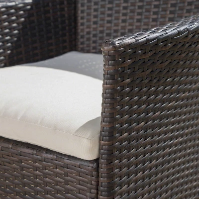 Jacks 6pc Acacia Wood & Wicker Patio Dining Set - Brown - Christopher Knight Home 7 Jacks 6pc Acacia Wood & Wicker Patio Dining Set - Brown - Christopher Knight Home - Image 5