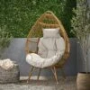 Serina Outdoor Wicker Teardrop Chair With Cushion - Beige/Light Brown - Christopher Knight Home 1 Serina Outdoor Wicker Teardrop Chair With Cushion - Beige/Light Brown - Christopher Knight Home -Outdoor Furniture Store GUEST eed4e10e 8d13 431b 987c 7842ce6d89ee