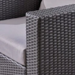 Santa Rosa 8pc Wicker & Aluminum Sofa Dining Set - Gray/Silver - Christopher Knight Home -Outdoor Furniture Store GUEST eeddf989 4682 4821 9d82 8fddf8fda7f1