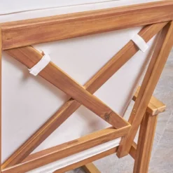 2pk Candel Acacia Wood Rocking Patio Chair Teak/Cream - Christopher Knight Home -Outdoor Furniture Store GUEST ef66b2e5 1e27 4402 bde7 cd00c855cfd4