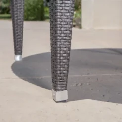 Dominica Round Wicker Dining Table Gray - Christopher Knight Home -Outdoor Furniture Store GUEST f19518ec 8cb0 48ee a61a 1e5f43a6271f