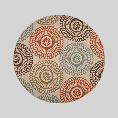 Seastar Medallion Outdoor Rug Ivory - Christopher Knight Home 9 Seastar Medallion Outdoor Rug Ivory - Christopher Knight Home - Image 7