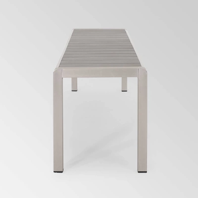 Cape Coral Aluminum Modern Dining Bench - Christopher Knight Home 3 Cape Coral Aluminum Modern Dining Bench - Christopher Knight Home