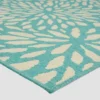 Simone Floral Outdoor Rug Blue/Ivory - Christopher Knight Home