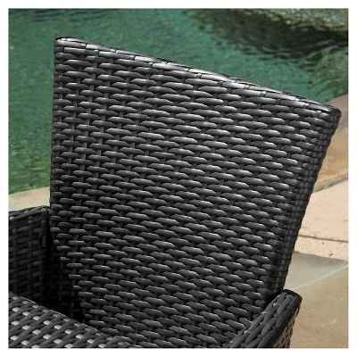 Malta 7pc Rectangle All-Weather Wicker Patio Dining Set - Gray - Home - Christopher Knight Home 4 Malta 7pc Rectangle All-Weather Wicker Patio Dining Set - Gray - Home - Christopher Knight Home - Image 2