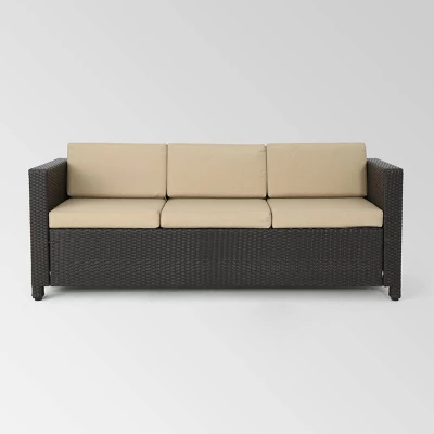 Puerta Wicker Patio Sofa - Christopher Knight Home 8 Puerta Wicker Patio Sofa - Christopher Knight Home - Image 6