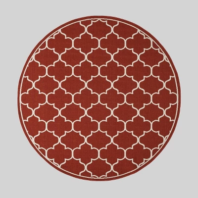 Thornhill Geometric Outdoor Rug Red/Ivory - Christopher Knight Home 9 Thornhill Geometric Outdoor Rug Red/Ivory - Christopher Knight Home - Image 7