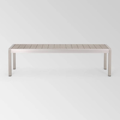 Cape Coral Aluminum Modern Dining Bench - Christopher Knight Home 8 Cape Coral Aluminum Modern Dining Bench - Christopher Knight Home - Image 6