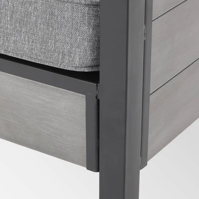 Jax 4pk Faux Wood Club Chair - Gray - Christopher Knight Home 6 Jax 4pk Faux Wood Club Chair - Gray - Christopher Knight Home - Image 4