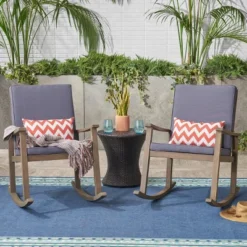 Candel 2pk Acacia Wood Rocking Chairs - Gray - Christopher Knight Home -Outdoor Furniture Store GUEST fd1395be fa50 4ce9 b977 f63d33d75c03