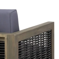 Linwood 2pk Outdoor Acacia Wood Club Chairs With Wicker Accents - Gray/Dark Gray - Christopher Knight Home -Outdoor Furniture Store GUEST fd3602a2 e411 49a4 83e7 67e52376a7eb